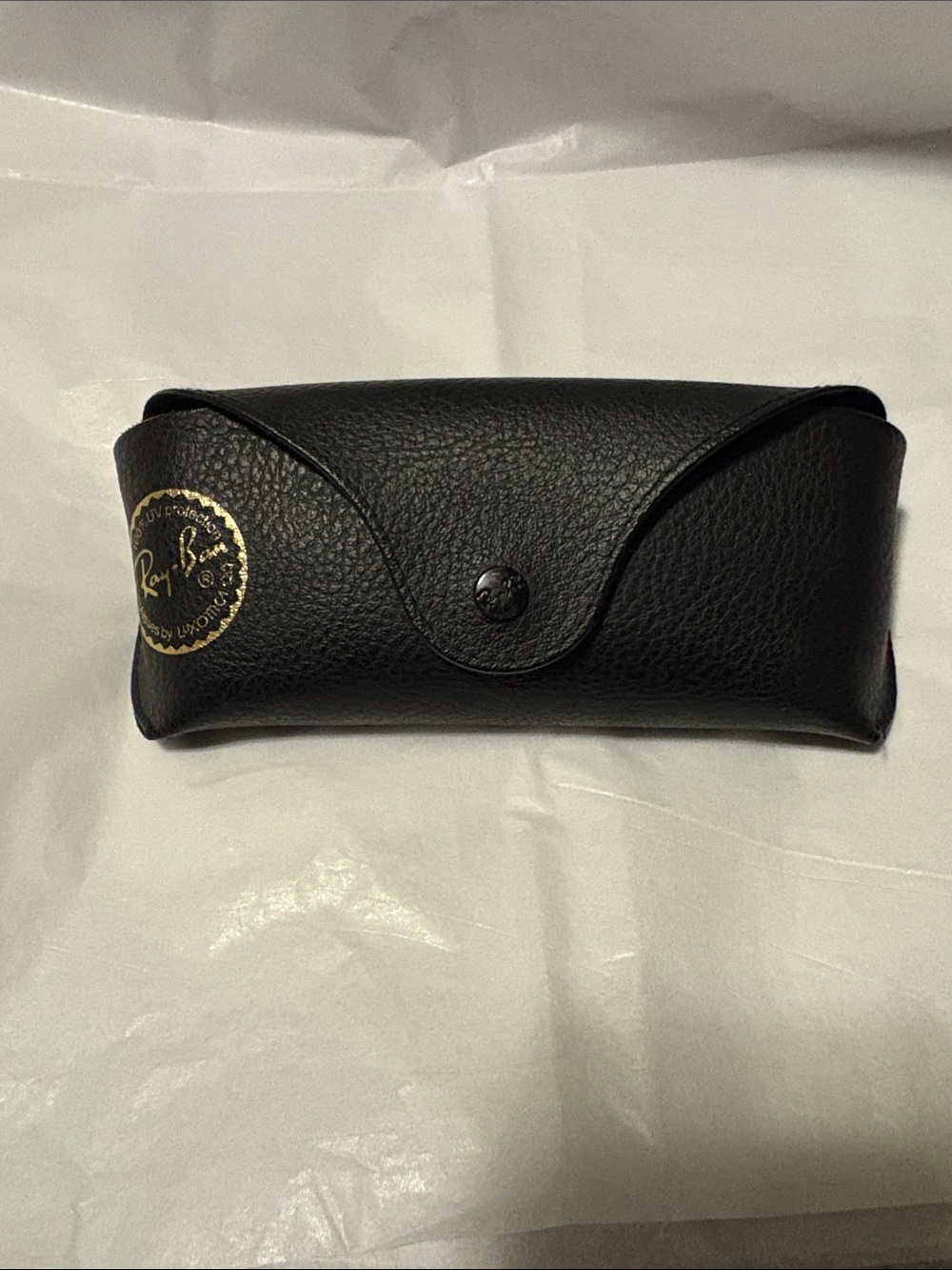 Ray-Ban Black Pebbled Leather Sunglasses Pouch